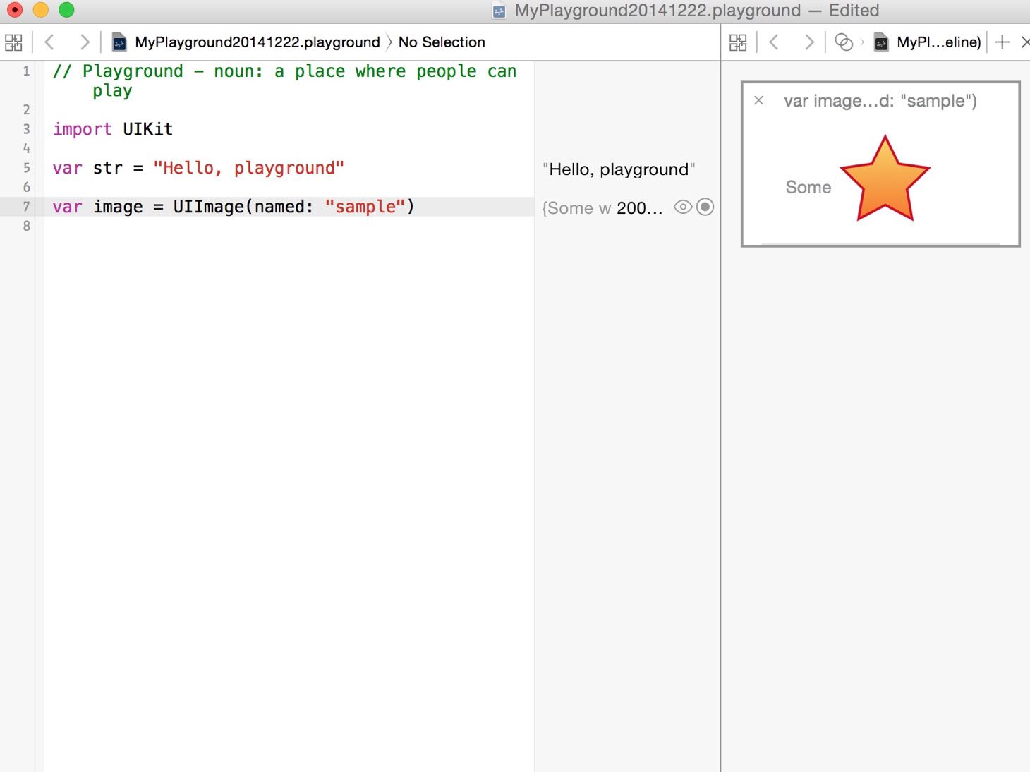 【Swift】PlaygroundでUIImageに画像を読み込む方法