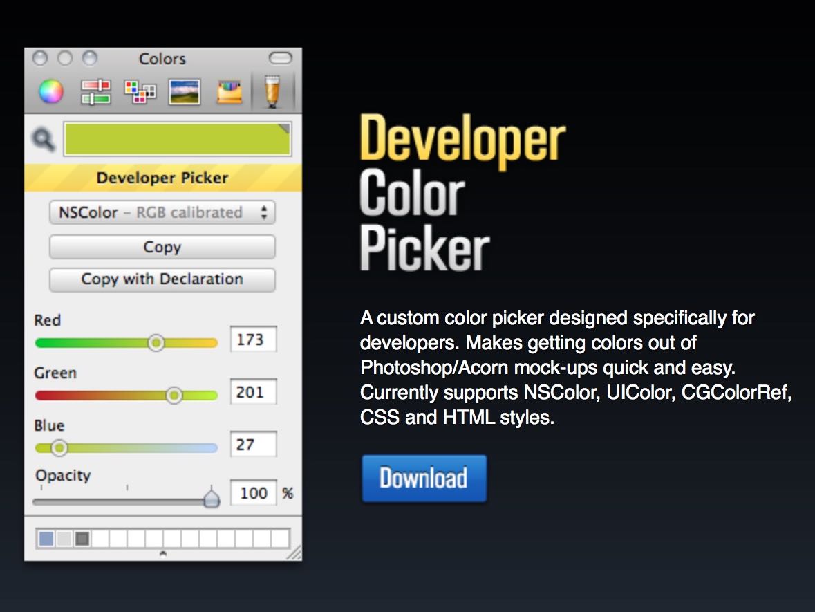 【アプリ開発】選んだ色をUIColorの生成コードに変換できる「Developer Color Picker」