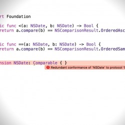 【解決】Redundant conformance of ‘NSDate’ to protocol ‘Comparable’エラーが出た時の対処方法