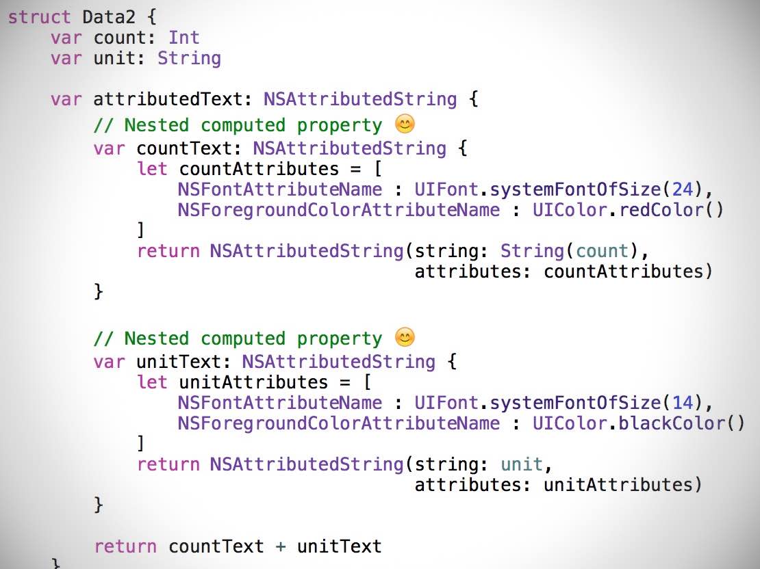 Swiftで計算型プロパティをネストさせてみる