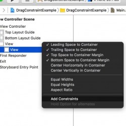 【Xcode 7】Storyboardで複数の制約をまとめて追加する方法